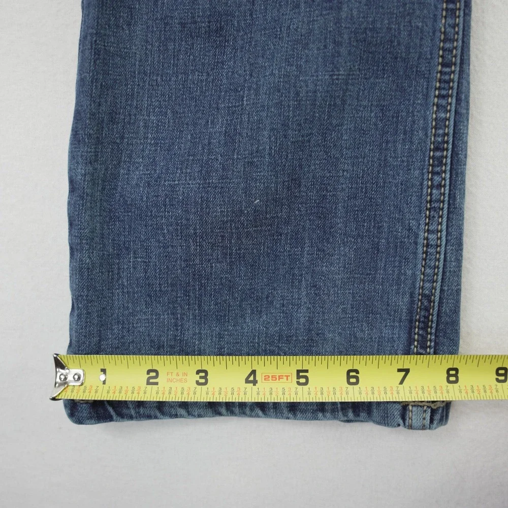Wrangler Retro Mens Slim Bootcut Jeans Medium Wash Denim Blue W34 L30 - Picture 2 of 10